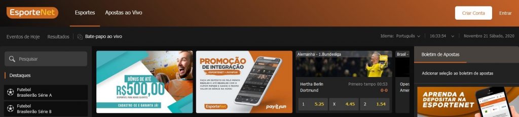 Cassino EsporteNet.net - primeiras impressões