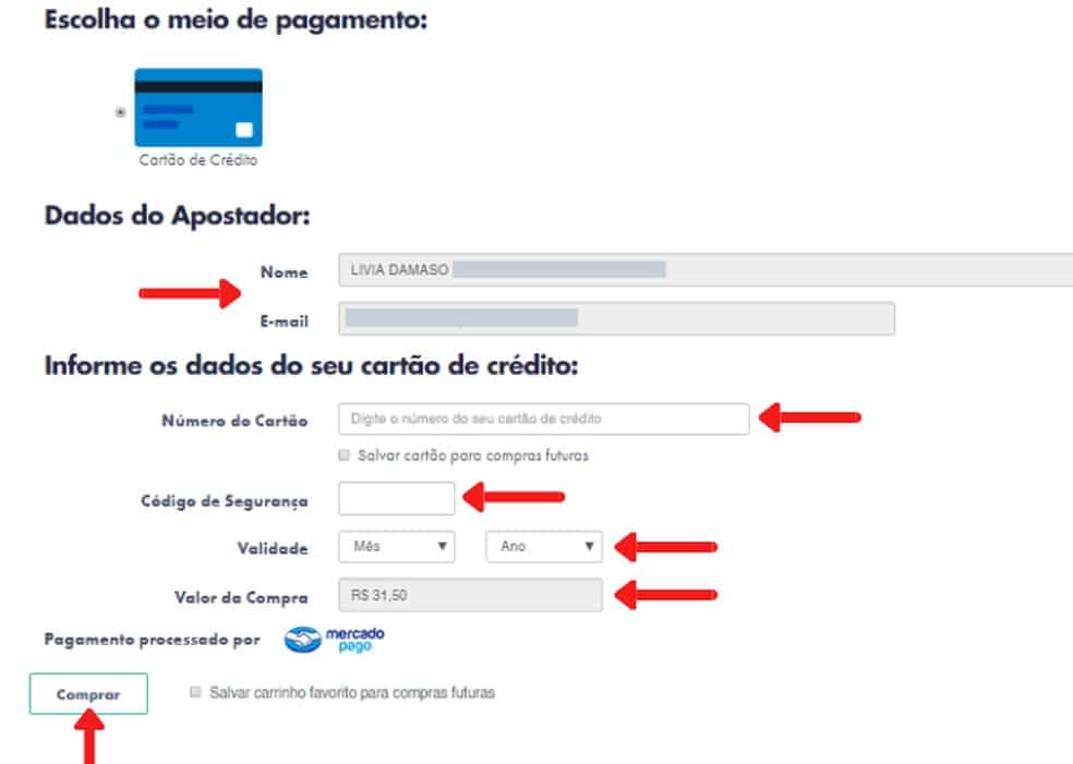 como apostar na Mega Sena - Pagamento