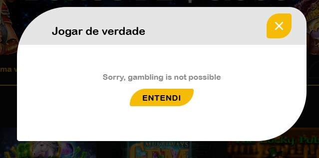 Casino Copa erro para jogar